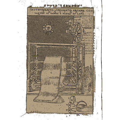 Cloth-stretching machine with a wheel 02 - Novo Teatro di Machine et Edificii - 1607