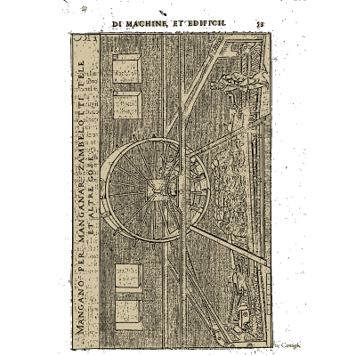 Mangle wheel for pressing cloth 02 - Novo Teatro di Machine et Edificii - 1607
