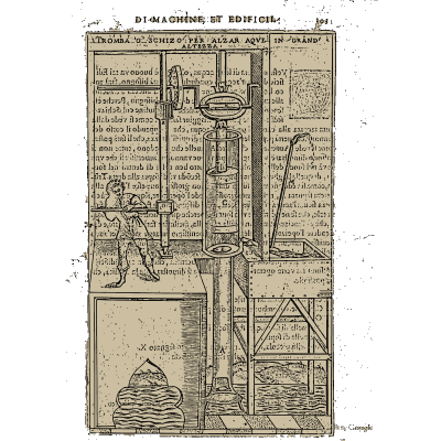Lever pump with a cylinder 02 - Novo Teatro di Machine et Edificii - 1607