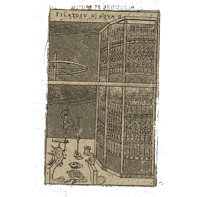 Silk throwing frame with its spindles 02 - Novo Teatro di Machine et Edificii - 1607