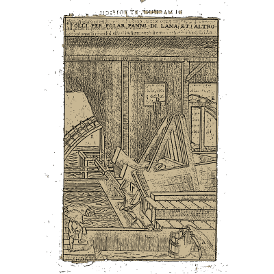 Fulling mill for woollen cloth 02 - Novo Teatro di Machine et Edificii - 1607