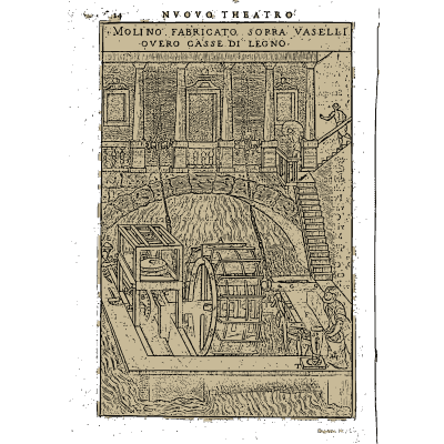 Floating mill on boats 02 - Novo Teatro di Machine et Edificii - 1607