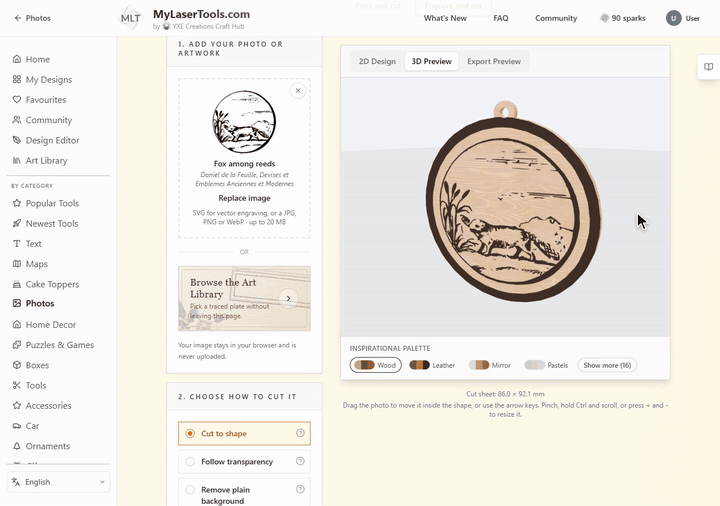 Adornos con diseño para imprimir o grabar