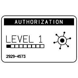 Access level card 12