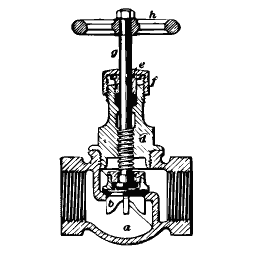 Valve in section