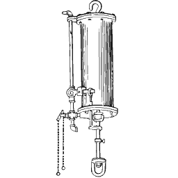 Suspended cylinder with chain