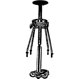 Capped tripod stand