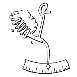 Sprung brush scraper