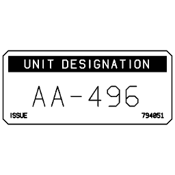 Unit designation plate 09