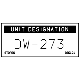 Unit designation plate 11