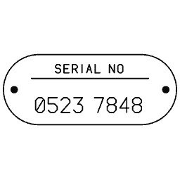 Serial number tag 22