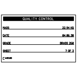 Specification plate 05