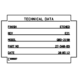 Specification plate 10