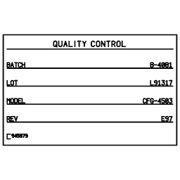 Specification plate 11