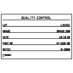 Specification plate 20