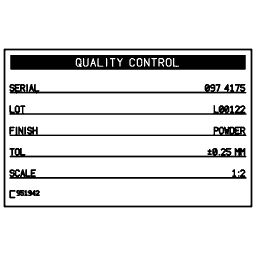 Specification plate 21