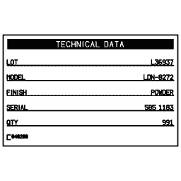 Specification plate 26