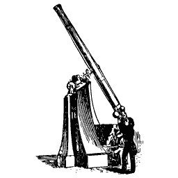 Astronomer at a telescope