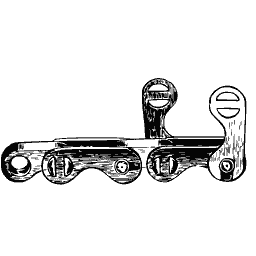 Roller chain link