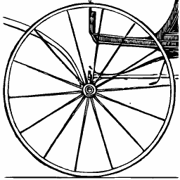 Carriage wheel and seat frame