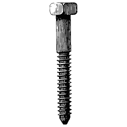 Square headed lag screw