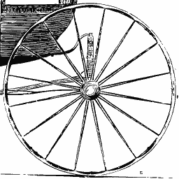 Spoked carriage wheel