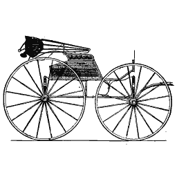 Buggy with folded calash