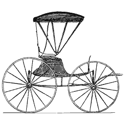 Standing hood buggy with cane back
