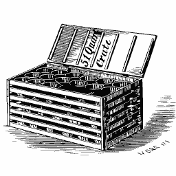 Crate of bottles