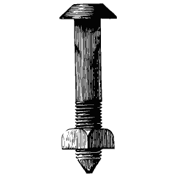 Flat head bolt with point