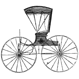 Buggy with fringed canopy