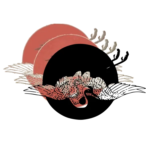 Crane crest roundel