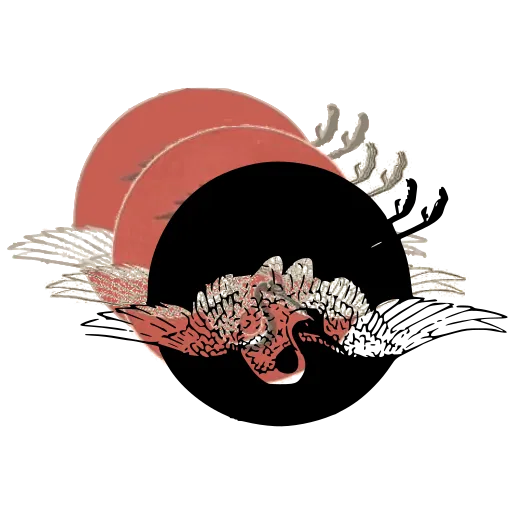 Crane crest roundel