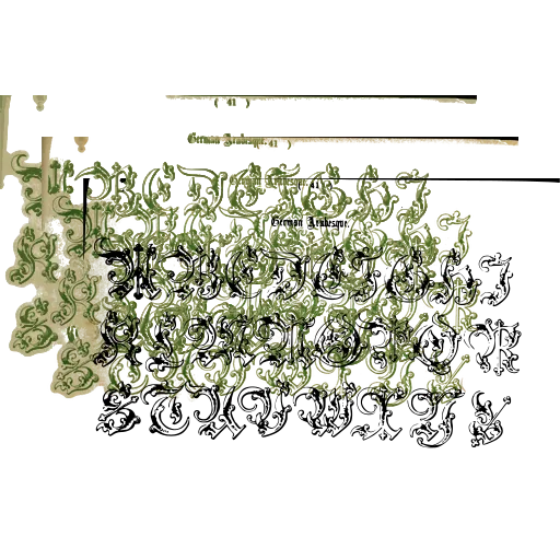 Arabesque capitals alphabet