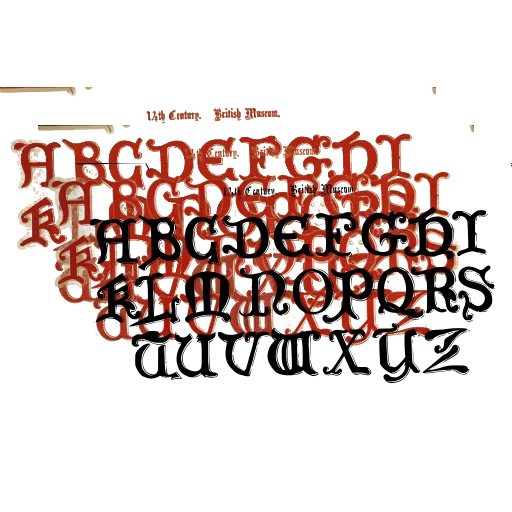Bold gothic capitals