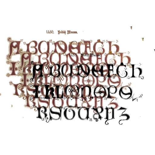 Flourished gothic capitals