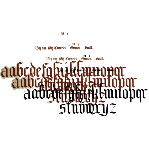 German lowercase alphabet