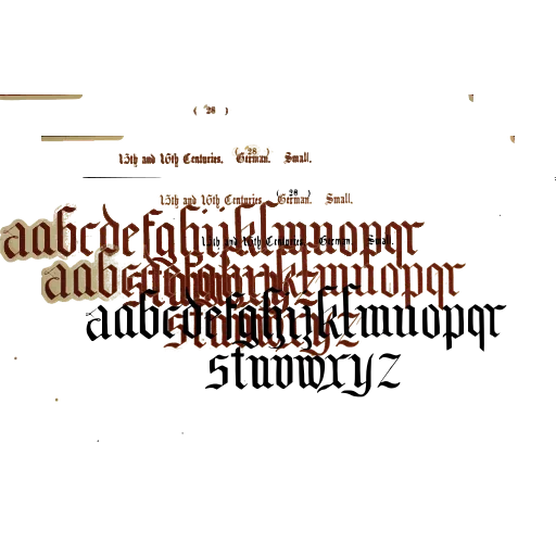 German lowercase alphabet