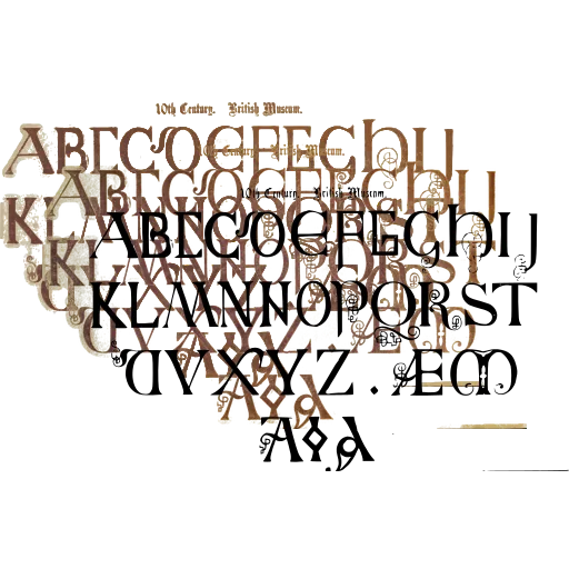 Roman capitals with tails