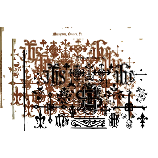 Sacred monograms and crosses