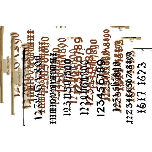 Numerals and date figures