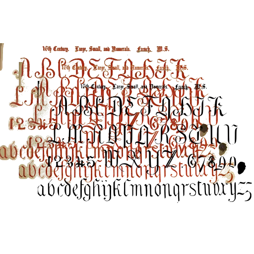 Alphabet with numerals