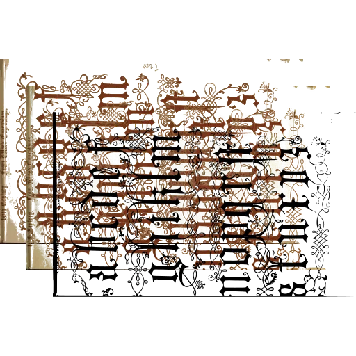 Flourished lowercase letters