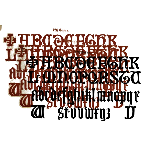 Gothic capitals and lowercase