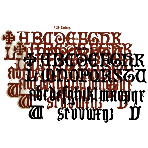 Gothic capitals and lowercase