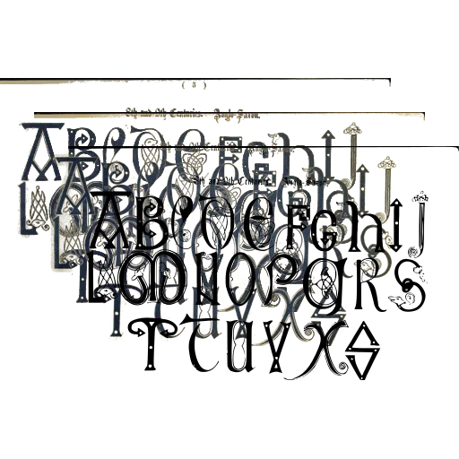 Anglo-Saxon capitals alphabet