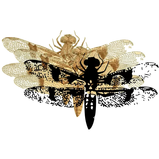 Dragonfly with mottled wings