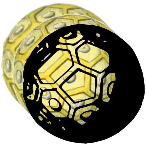 Pollen grain with polygons