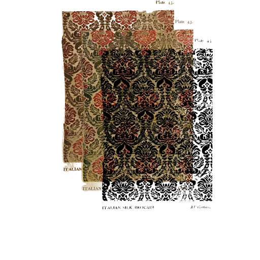 Silk brocade with pomegranate motifs