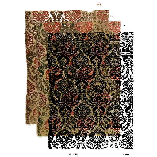 Silk brocade with pomegranate motifs